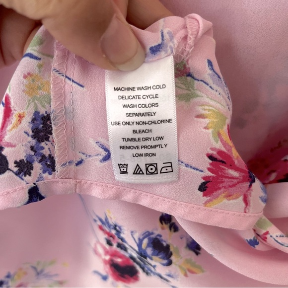 Roaman’s Lightweight Floral & Pink Plus Size Women’s Blouse 32W (3X) - Picture 11 of 13